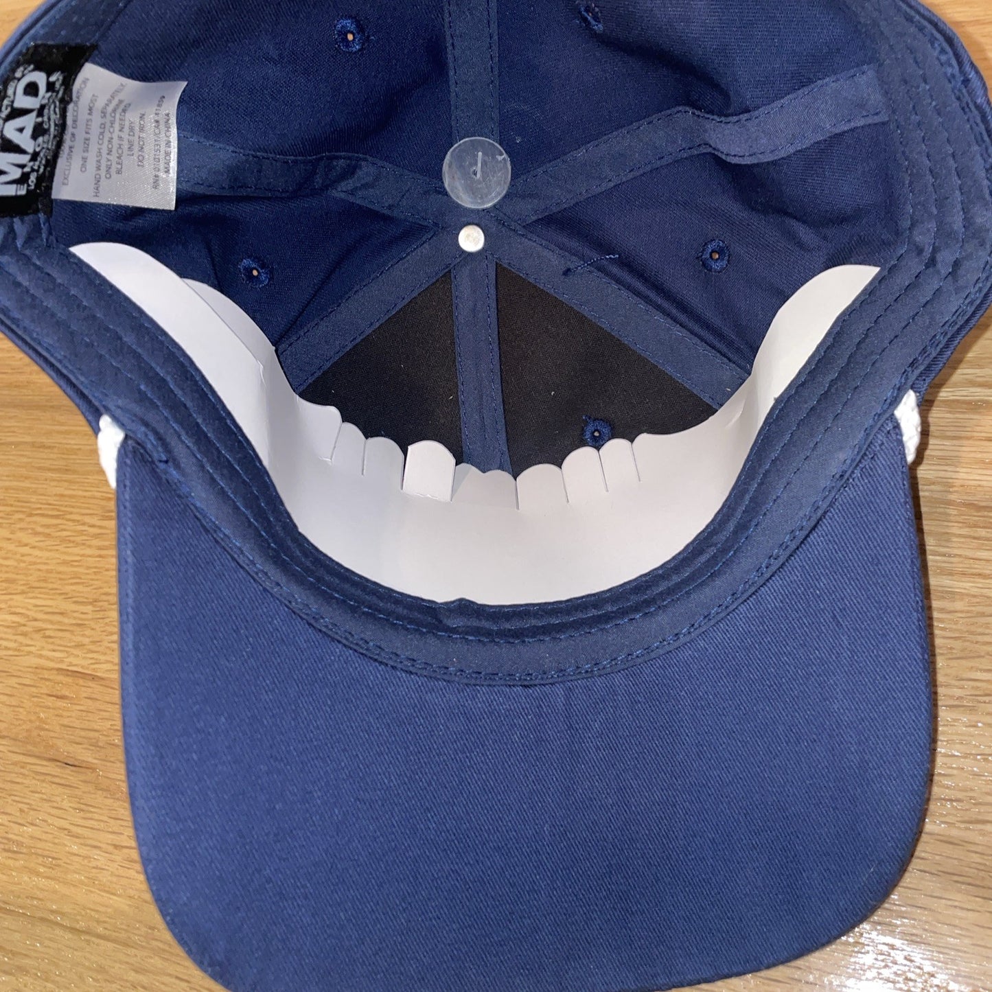 NASA Hat/Cap by MAD ENGINE Snapback Navy Blue Embroidered Leaves OSFM