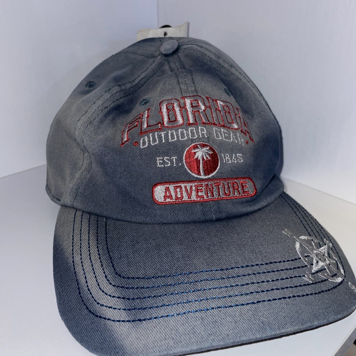 Florida Outdoor Gear American Classic Slideback Hat Blue OS Adjustable Sunpoint