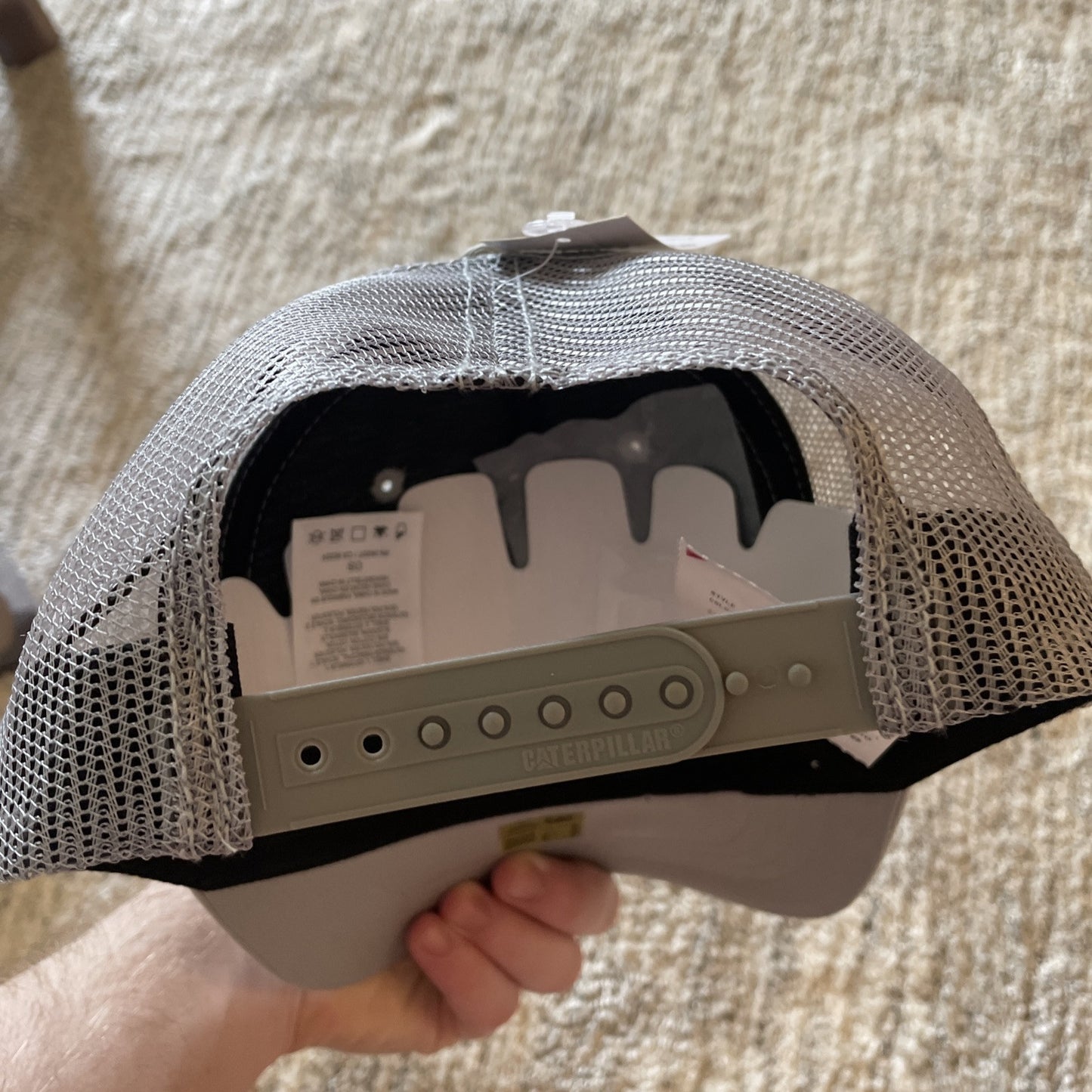Caterpillar CAT Equipment Unisex Grey Dust Bridget Foam Snapback Cap/Hat NWT OS