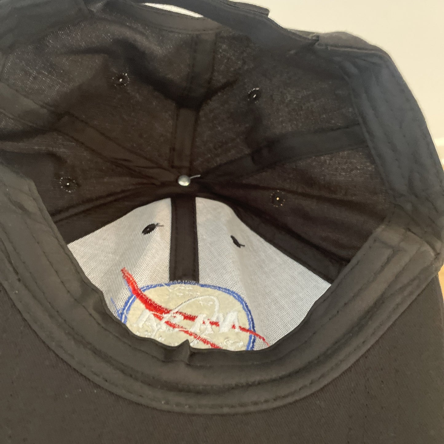 NASA hat Embroidered Black Cotton Back Hat Adjustable