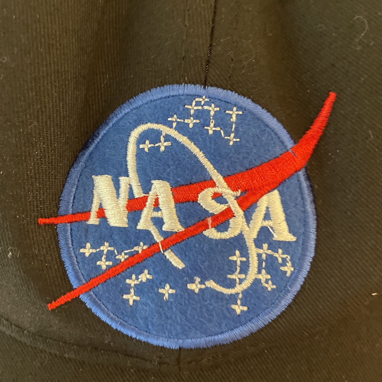 NASA hat Embroidered Black Cotton Back Hat Adjustable