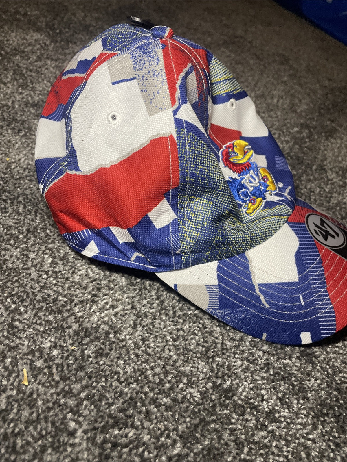 Kansas Jayhawks '47 Brand MVP Blue Trawler Clean Up Adjustable Trucker Dad Hat