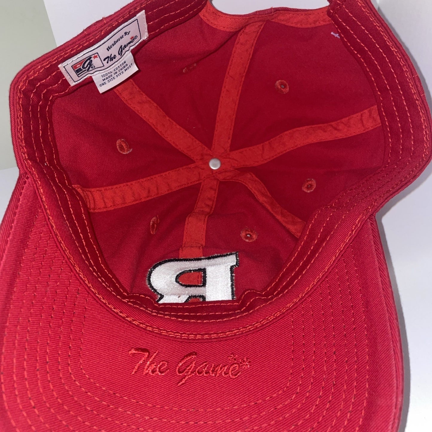The Game Rutgers Hat Red Pre Owned Excellent Condition One Size Fits Most