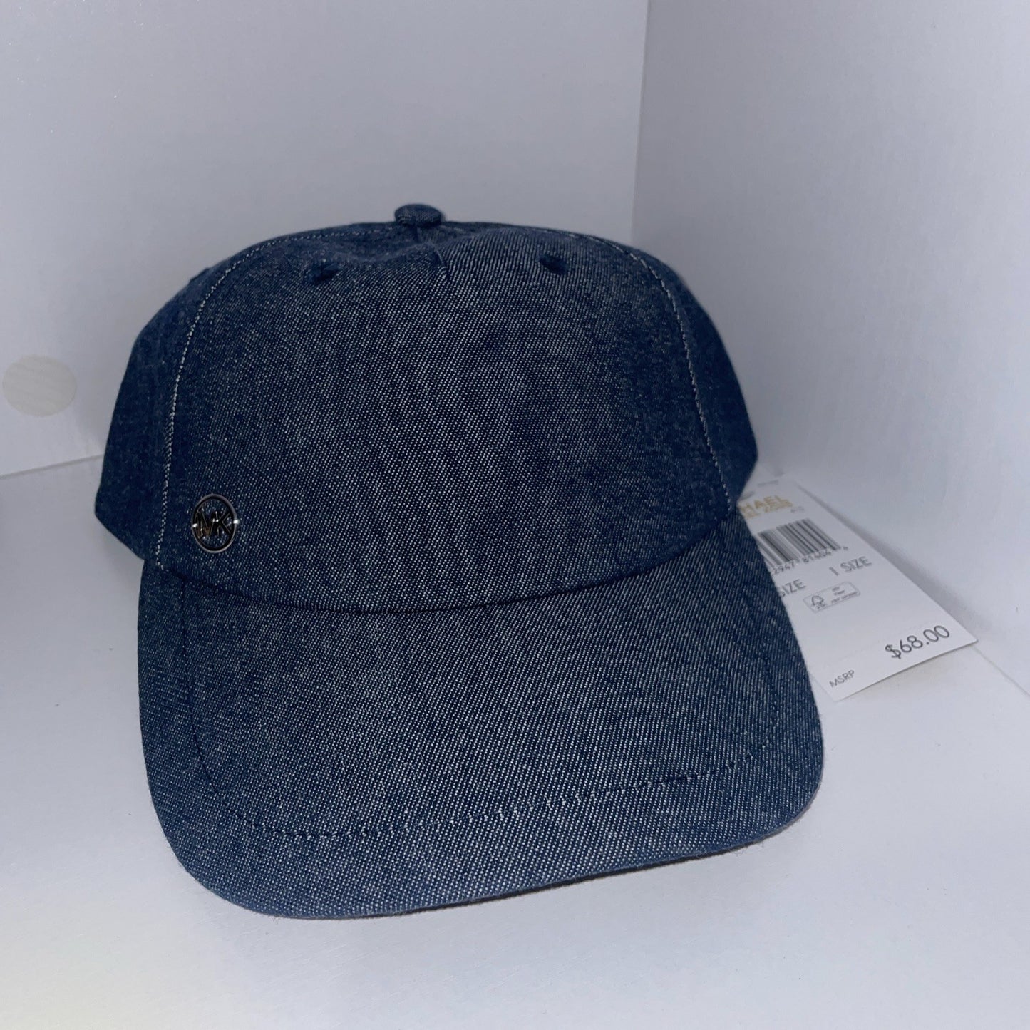Michael Kors Womens Dark Denim Baseball Hat New With Tags $68 RSP