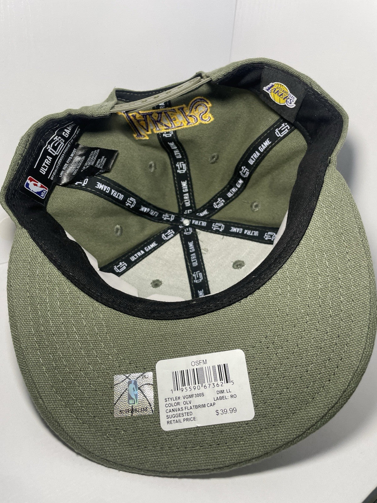 Los Angeles Lakers Ultra Game Basketball Adjustable Baseball Hat New