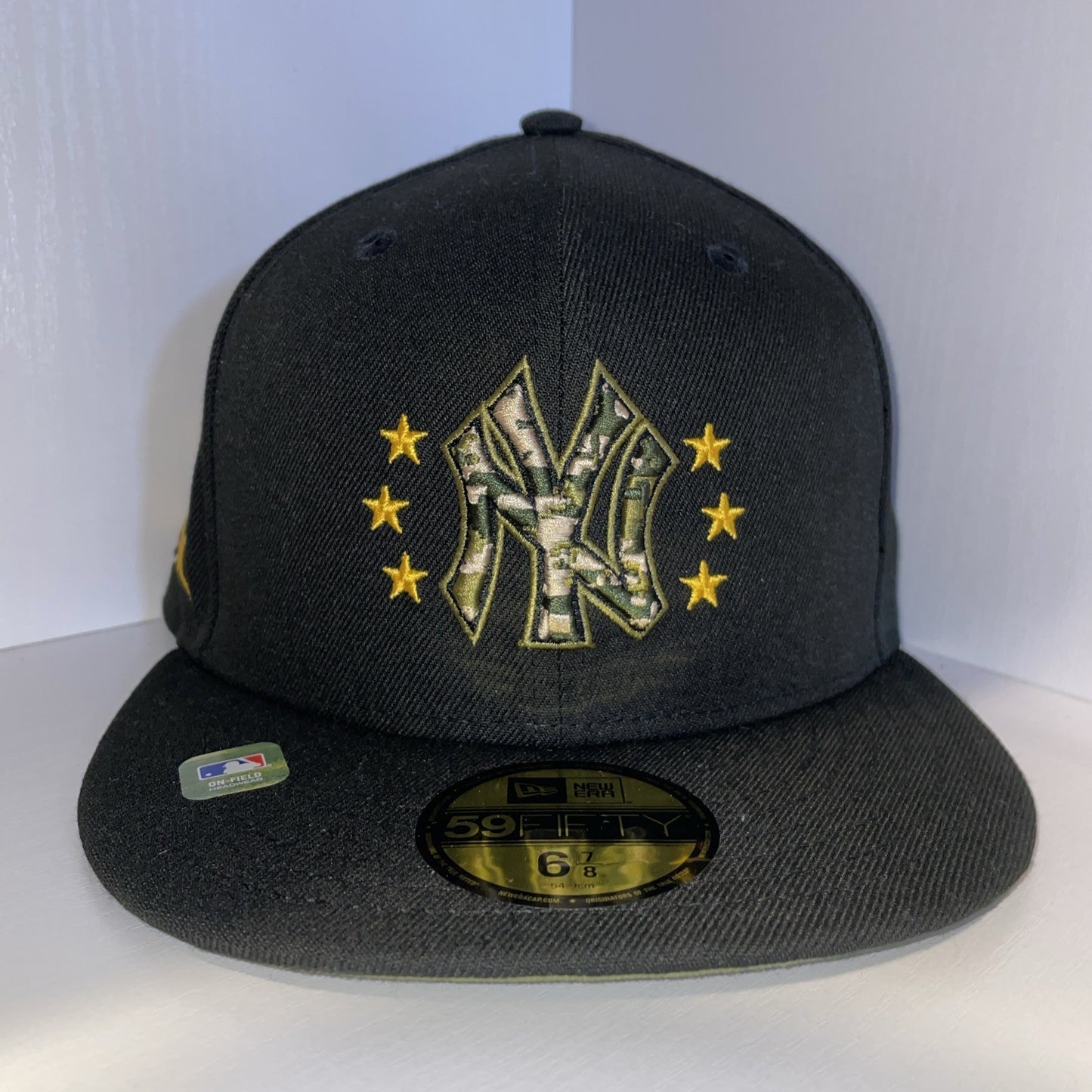 NEW YORK YANKEES MLB New Era 59FIFTY ARMED FORCES Baseball Hat Fitted 6 7/8" $46