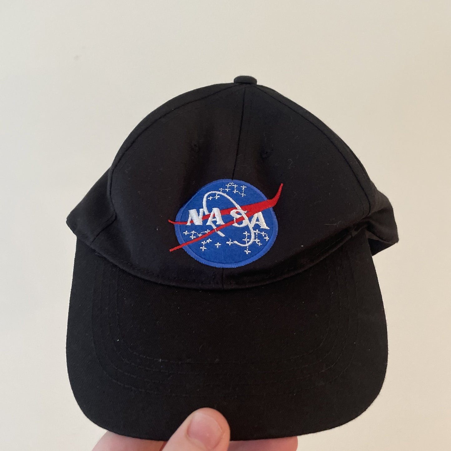 NASA hat Embroidered Black Cotton Back Hat Adjustable