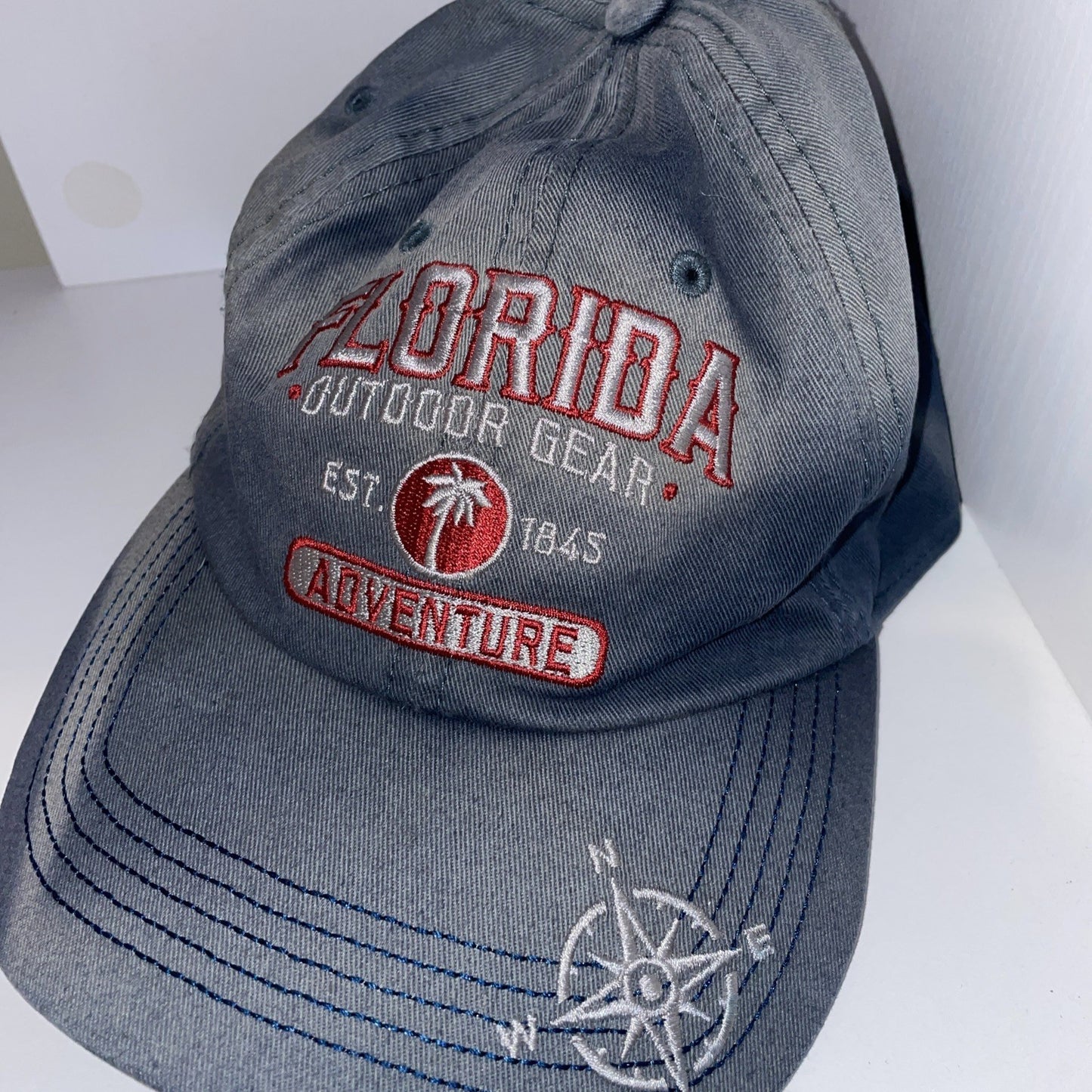 Florida Outdoor Gear American Classic Slideback Hat Blue OS Adjustable Sunpoint