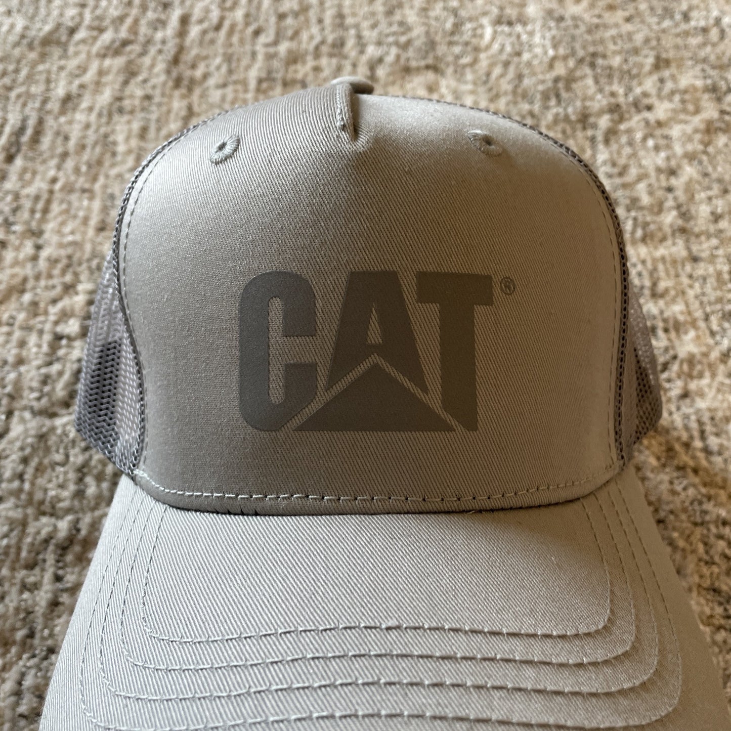 Caterpillar CAT Equipment Unisex Grey Dust Bridget Foam Snapback Cap/Hat NWT OS