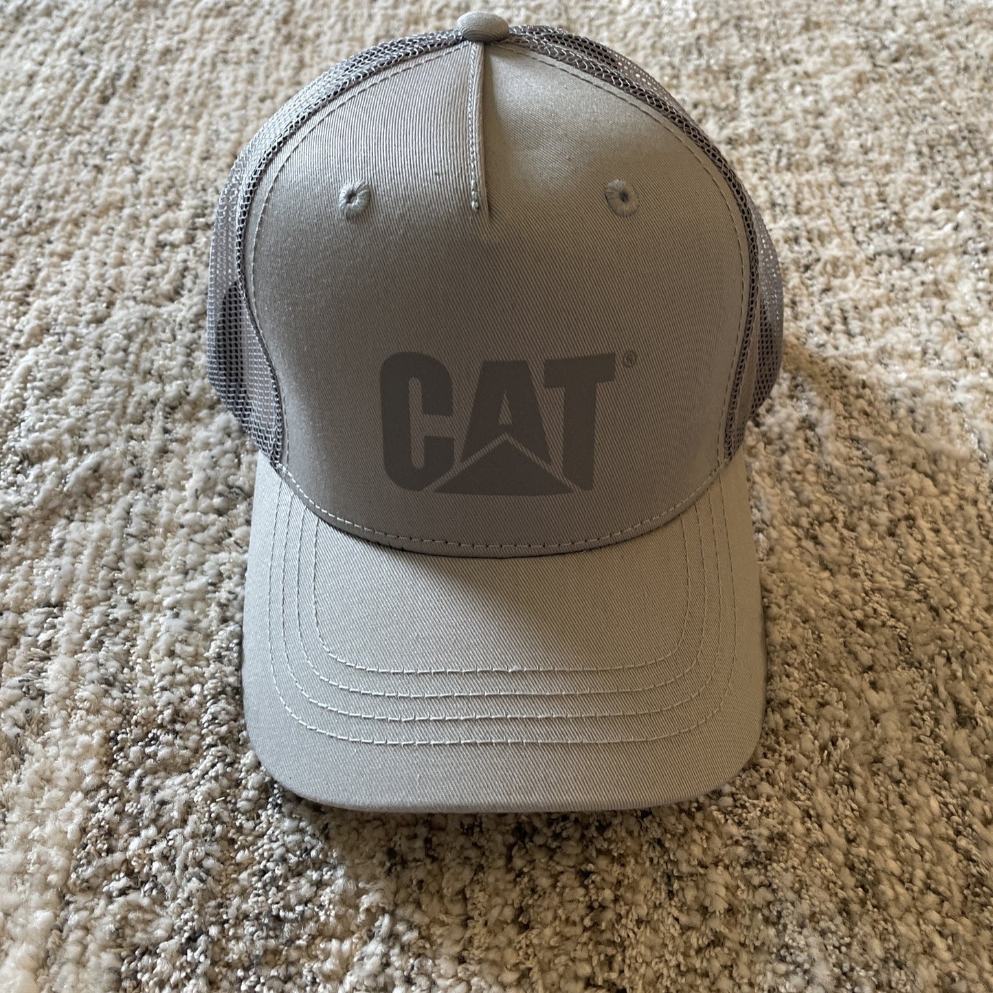 Caterpillar CAT Equipment Unisex Grey Dust Bridget Foam Snapback Cap/Hat NWT OS