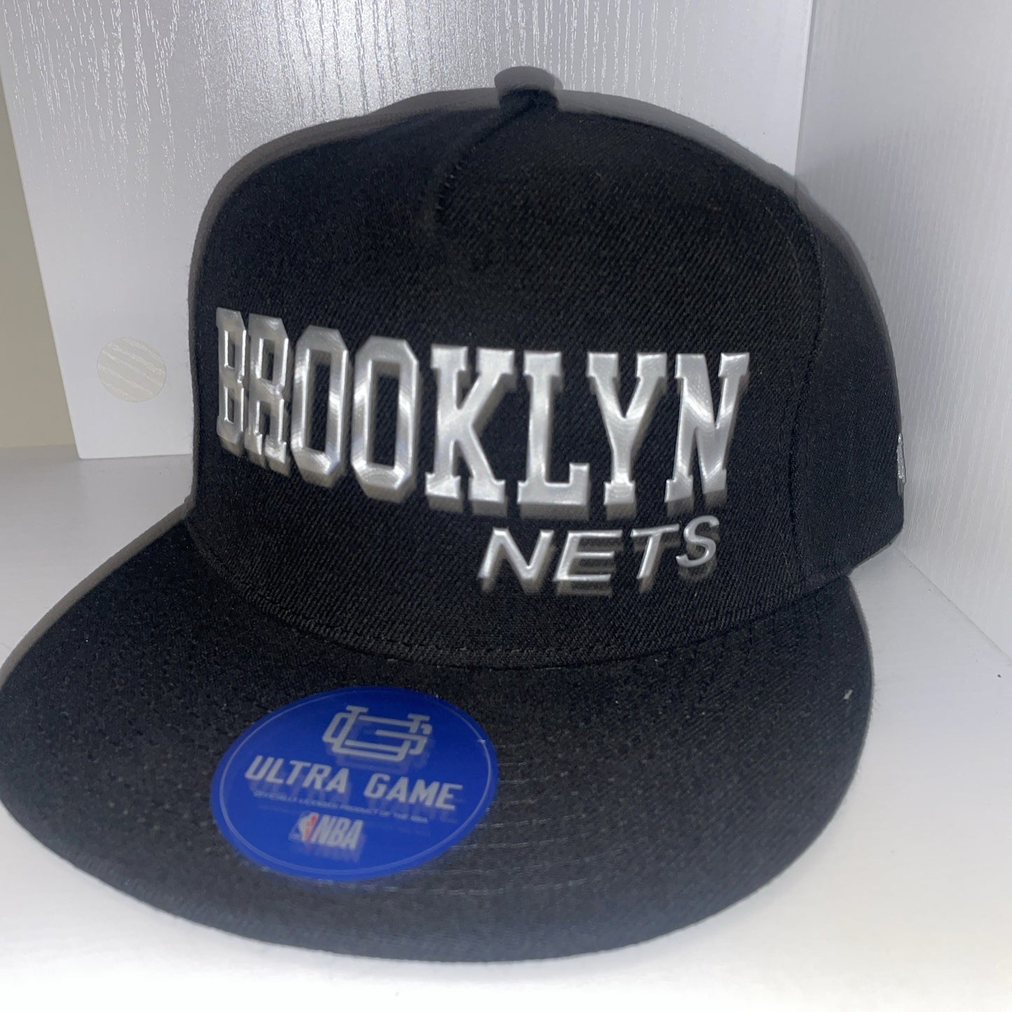 Brooklyn Nets NBA Official Ultra Game Hat/Cap Black SnapBack Adjustable NWT