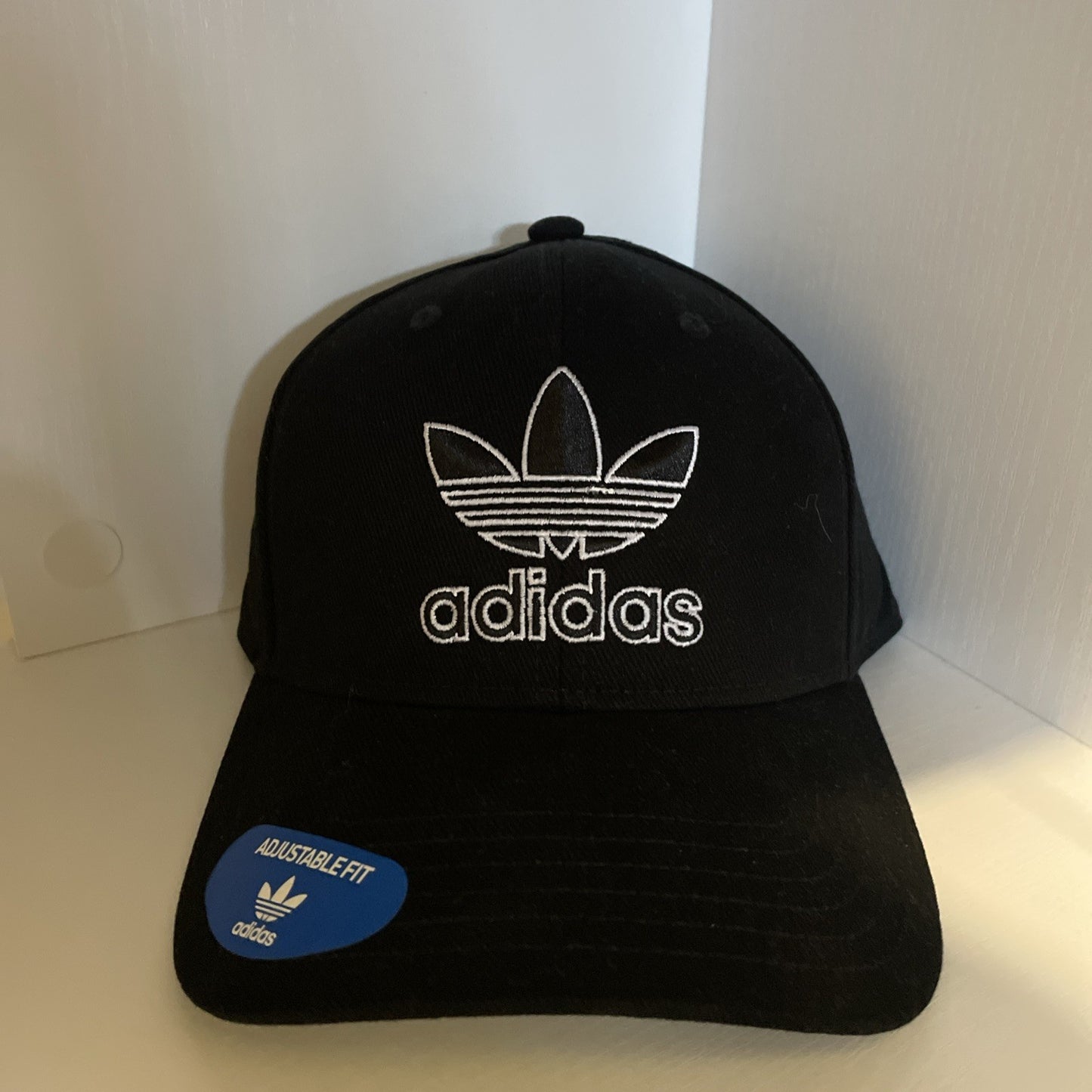 Adidas Hat (Black/White) Adjustable Fit New With Stickers