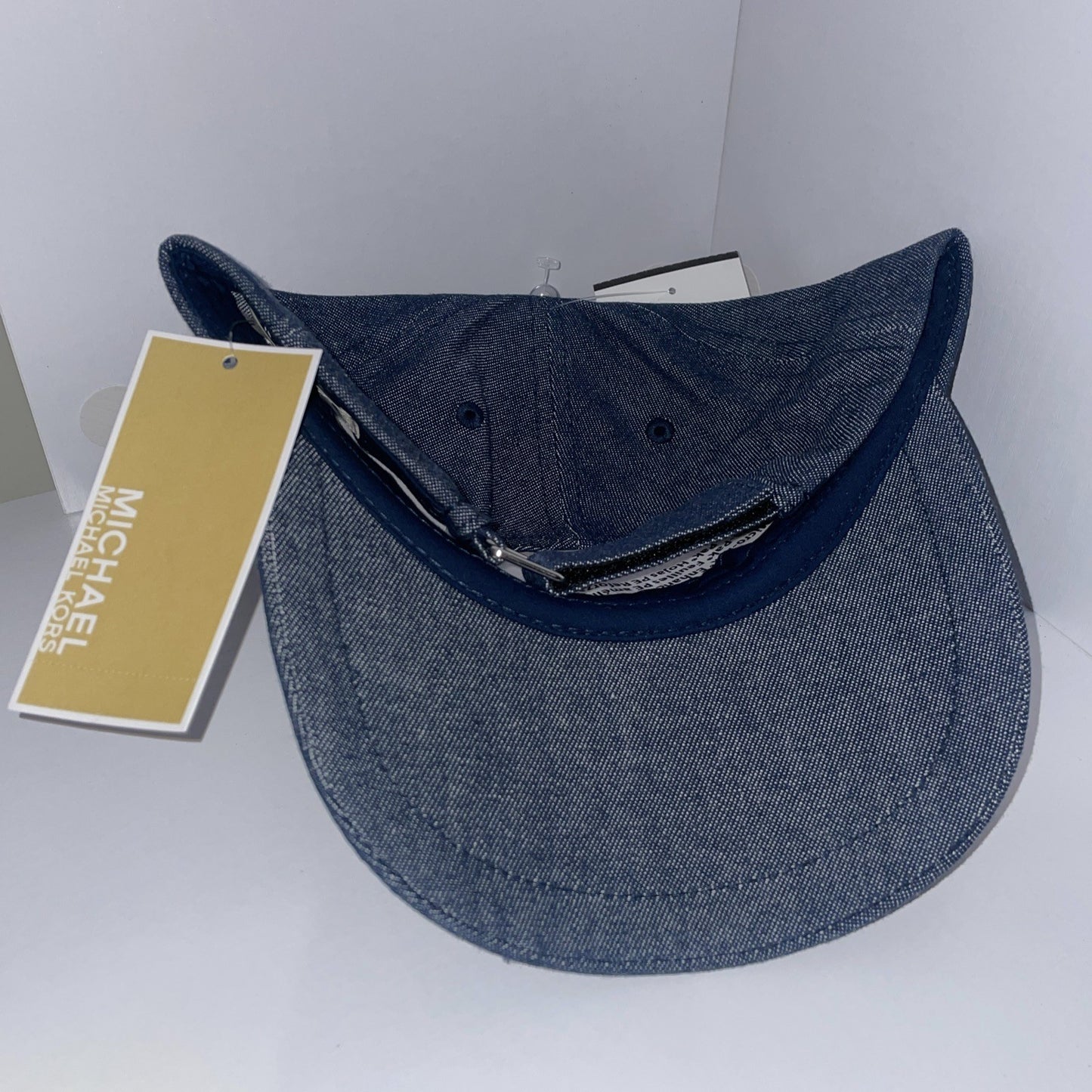 Michael Kors Womens Dark Denim Baseball Hat New With Tags $68 RSP